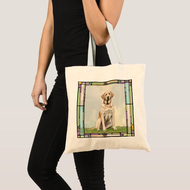 Tote Bag Beau chien blanc du Labrador (Devant (produit))