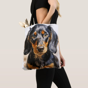 TOTE BAG BEAU CHIEN NOIR & TONNE