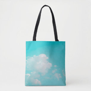 Tote Bag Beau ciel bleu et nuages avec lumière naturelle