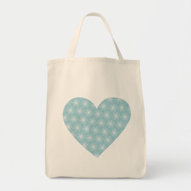 Tote Bag Beau Coeur Bleu (Devant)