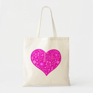 Tote Bag Beau Coeur rose