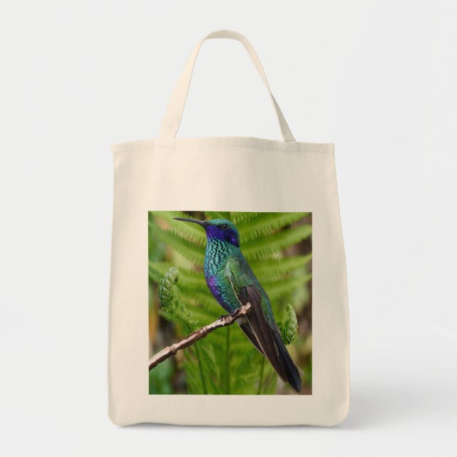 Tote Bag Beau colibri bleu (Devant)