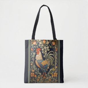 Tote Bag Beau Coq Vintage William Morris Inspiré
