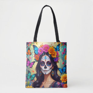 Tote Bag Beau crâne de sucre Fourre-tout