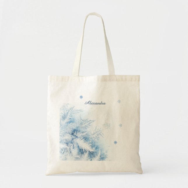 Tote Bag Beau hiver Frost Noël (Devant)