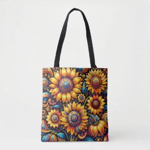 Tote Bag Beau Hyperréaliste Sunflower Art