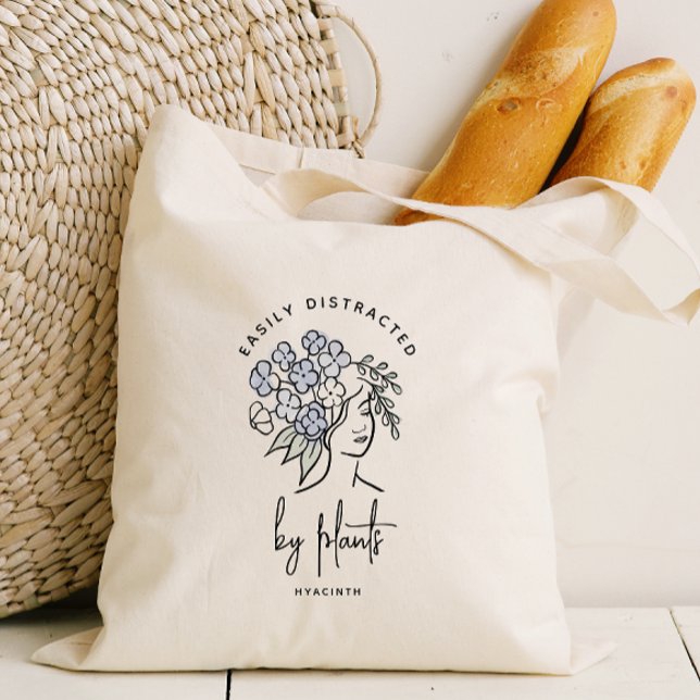 Tote Bag Beau jardinier floral distrait Personnalisé (Créateur téléchargé)