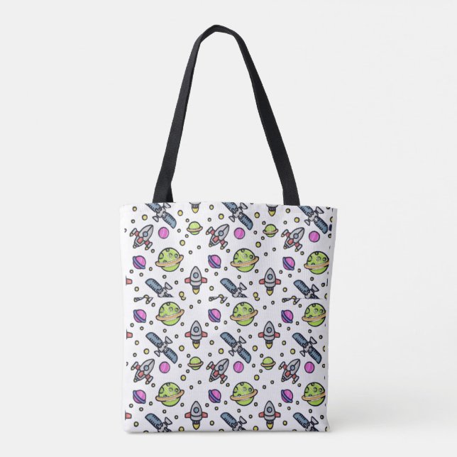 Tote Bag Beau motif de galaxie (Dos)