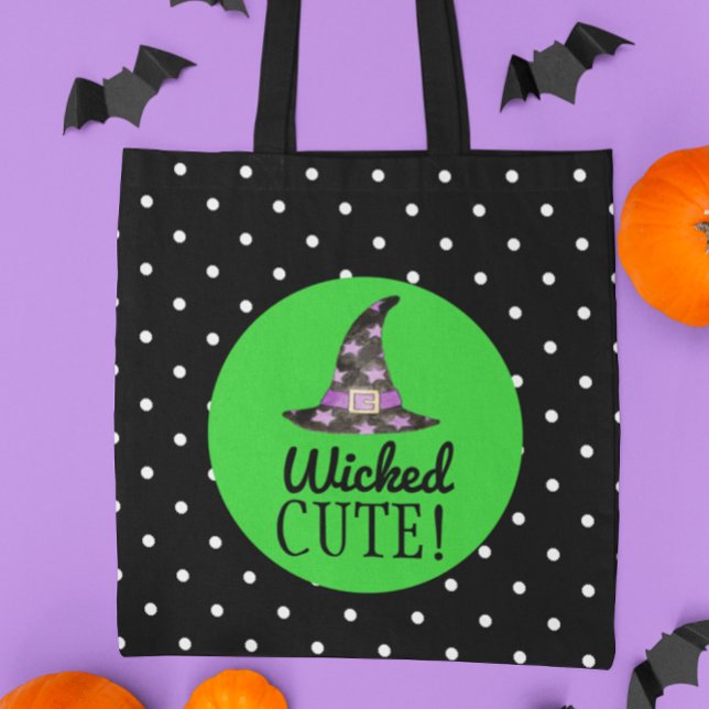Tote Bag Beau noir et vert Halloween Fourre-tout (Créateur téléchargé)