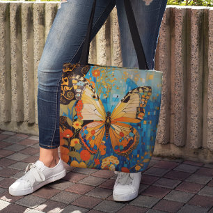 Tote Bag Beau papillon décoratif Floral