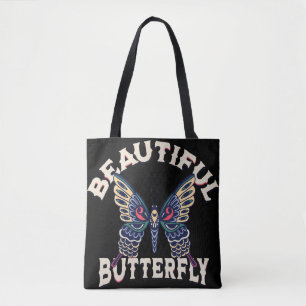 Tote Bag beau-papillon-rétro-vecteur-art-illustration-