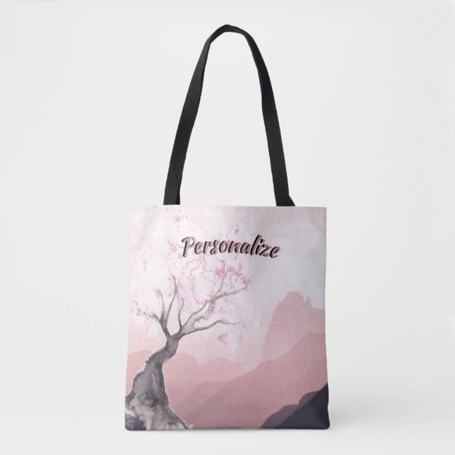 Tote Bag Beau Paysage rose Surreal Nature (Devant)