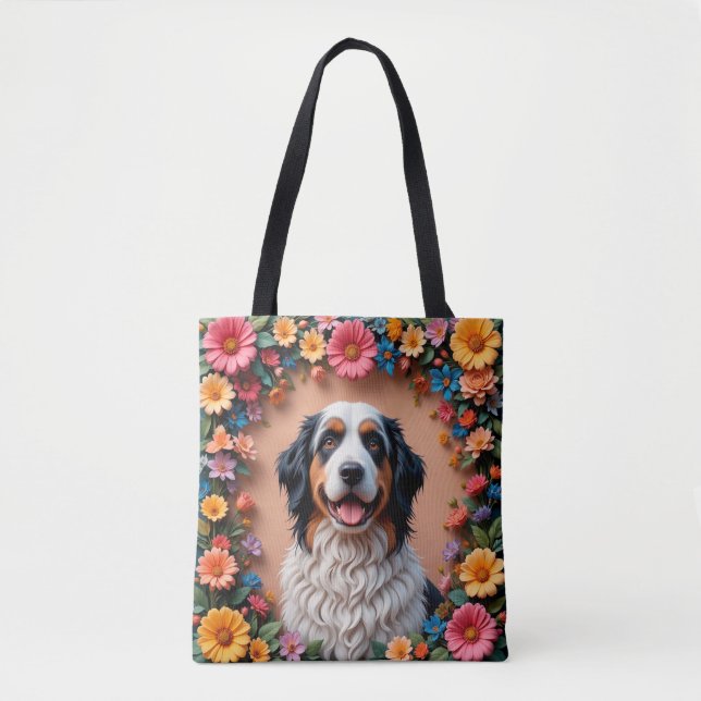 Tote Bag Beau portrait de chien (Devant)