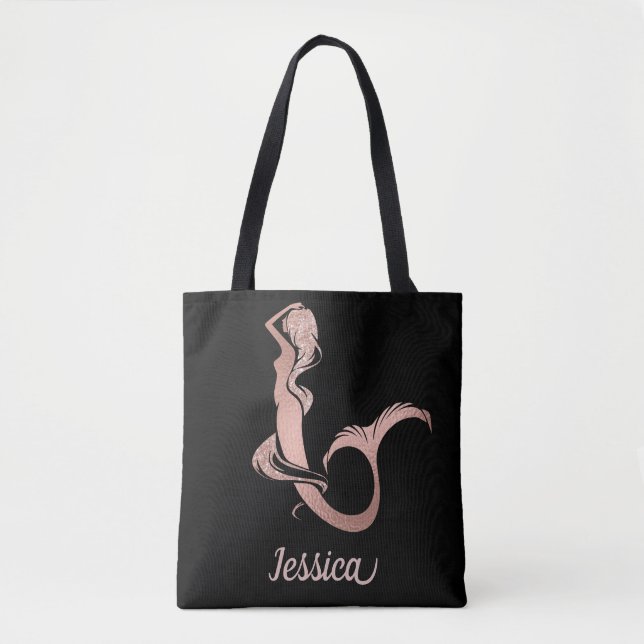 Tote Bag Beau Rose Gold Personnalisé (Devant)