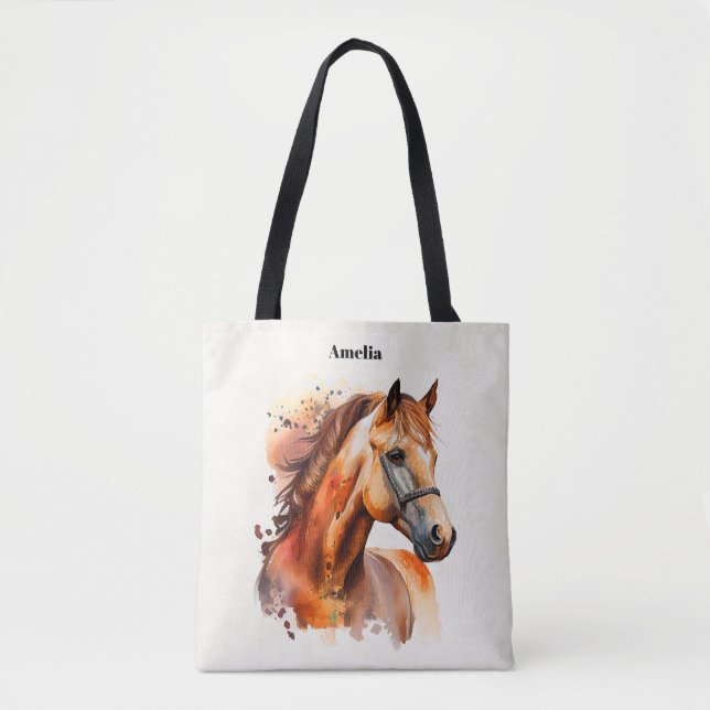 Tote Bag Beau Sorrel Horse Portrait (Devant)