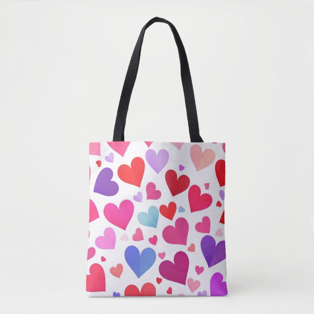 Tote Bag Beaucoup de coeurs (Devant)