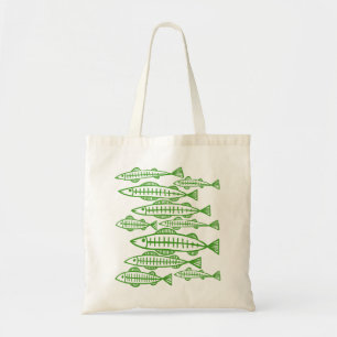 Tote Bag Beaucoup de poissons - Avocado Green