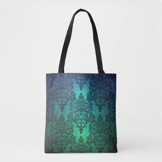 Tote Bag Beaufitul Deep Turquoise Vert Bleu complexe Damas (Devant)