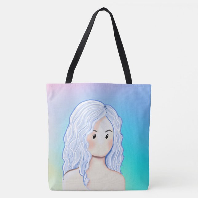 Tote Bag Beauté des cheveux argentés (Devant)
