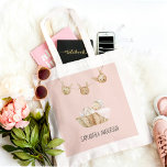 Tote Bag Beauté moderne Pastel Pink Nom de l'enfant<br><div class="desc">Beauté moderne Pastel Pink Nom de l'enfant</div>