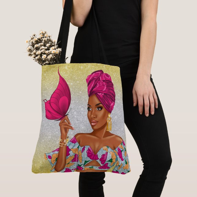 Tote Bag Beauté Spirituelle Afro-Américaine - Regardez Derr (De près)