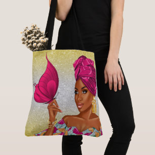 Tote Bag Beauté Spirituelle Afro-Américaine - Voir Dos...