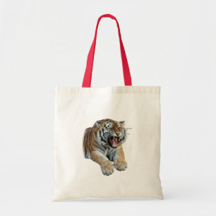 Tote Bag Beautiful Bengal Tiger Face & Teeth Photo