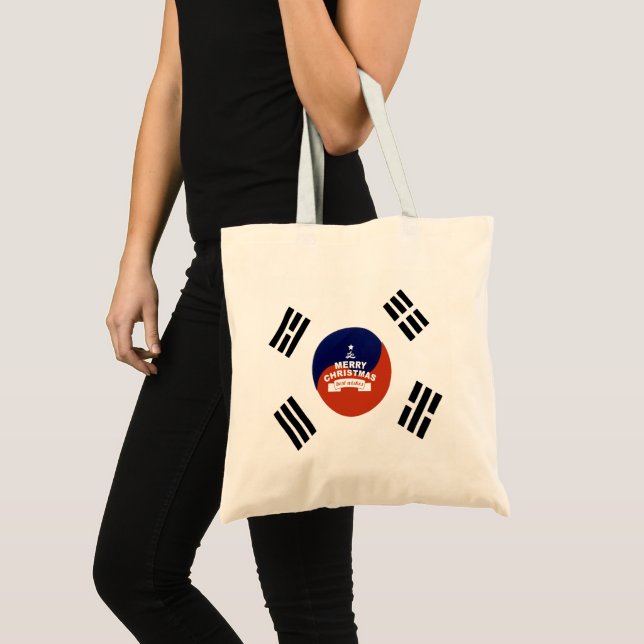Tote Bag Beautiful Best wishes South Korea Merry Christmas (Devant (produit))