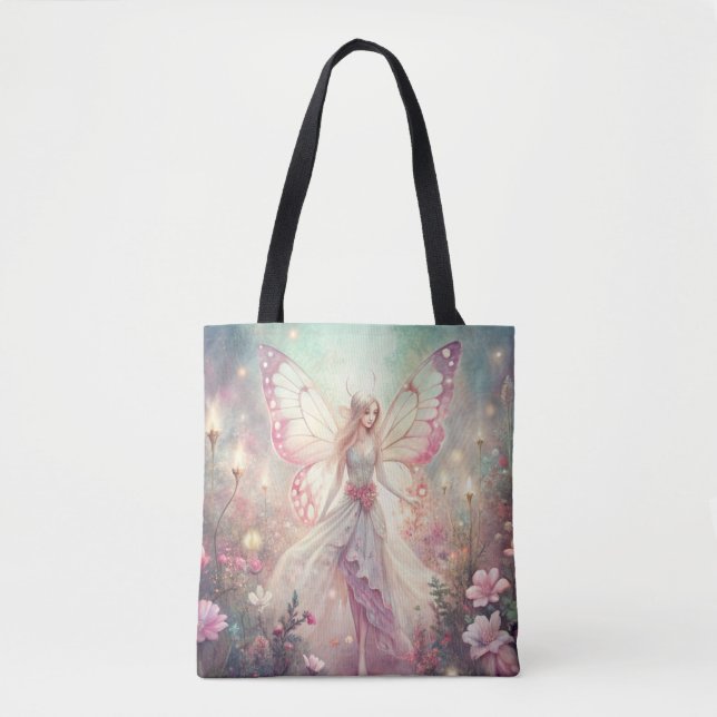 Tote Bag Beautiful Fairy in Garden (Devant)