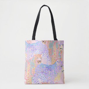 Tote Bag Beautiful Leopard Seamless Pattern illustration Ar