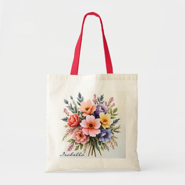 Tote Bag Beautiful Wildflowers Modern Luxury Collection (Devant)