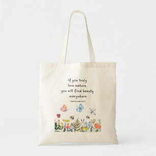 Tote Bag Beauty Everywhere Nature Quote Van Gogh