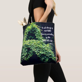 Tote Bag Beauty In Nature Vines Inspirational Quote 