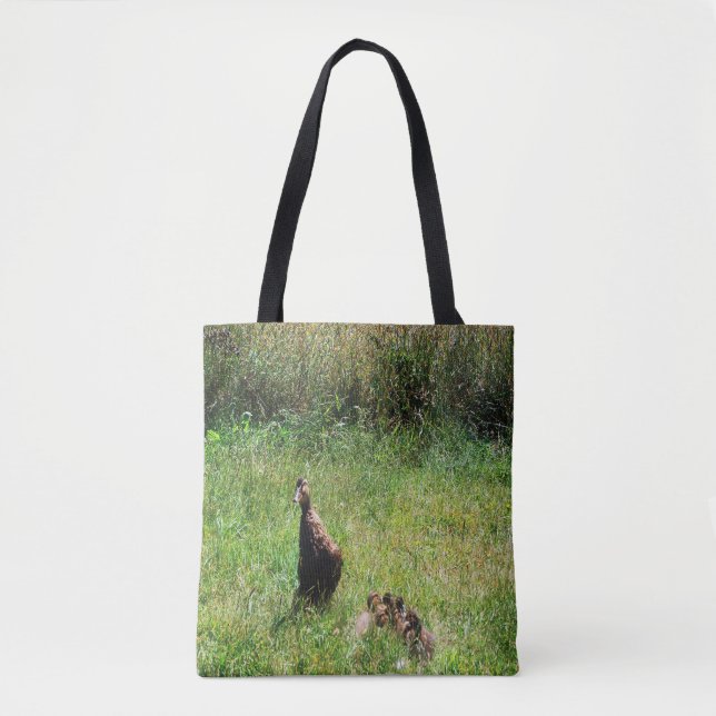 Tote Bag Beaux canetons de colvert et Mère..... (Devant)
