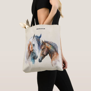 Tote Bag Beaux Chevaux Style Boho Occidental