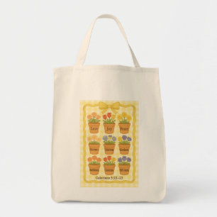 Tote Bag Beaux fruits de l'esprit pots de fleurs jaunes Spi