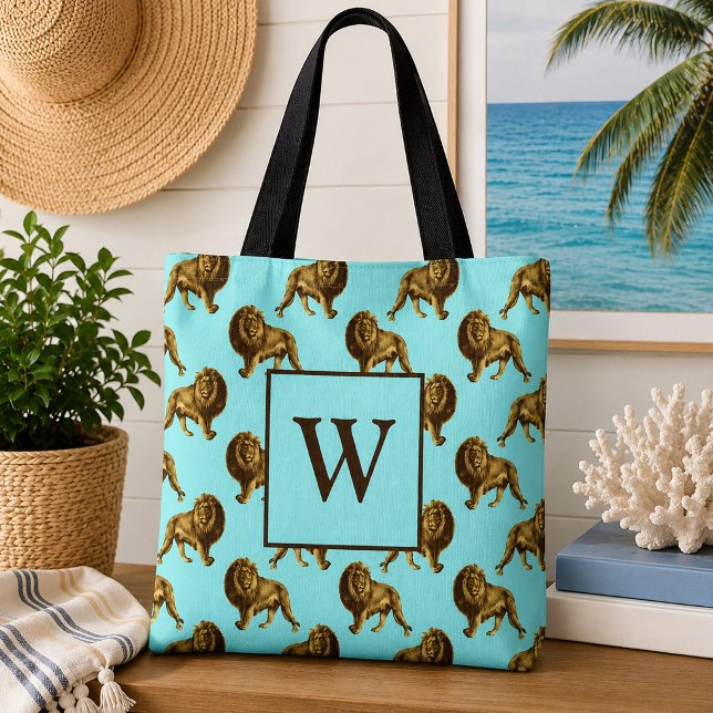 Tote Bag Beaux Lions Monogramme Lions (Créateur téléchargé)