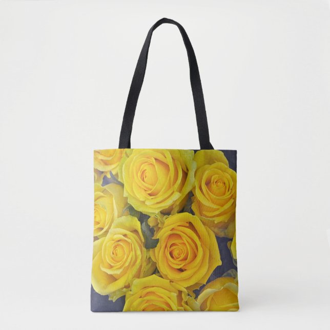 Tote Bag Beaux roses jaunes (Devant)