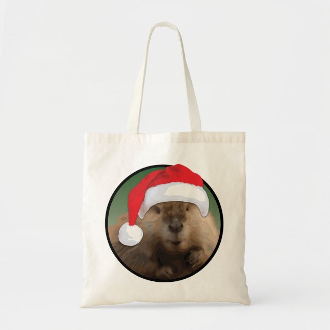 Tote Bag Beaver de Noël - Budget Fourre-tout (Devant)