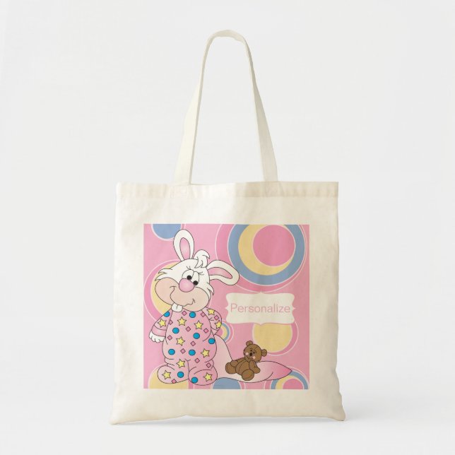 Tote Bag Bébé doux avec points roses (Devant)
