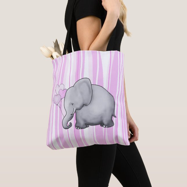 Tote Bag Bébé éléphant mou Nouvelle couche parentale (De près)