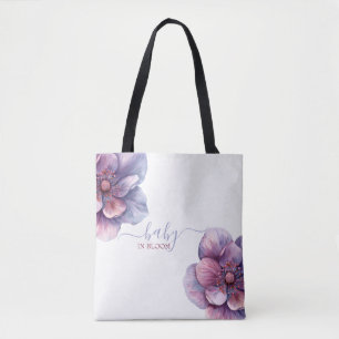 Tote Bag Bébé en fleurs baby shower floral