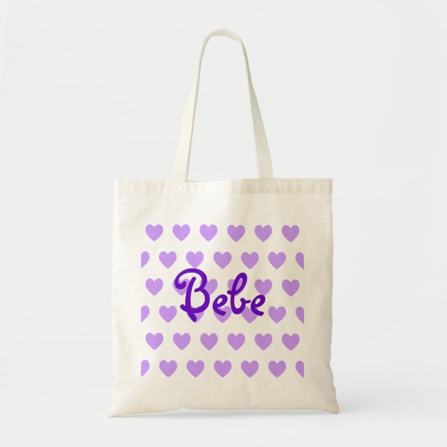 Tote Bag Bebe en violet (Devant)