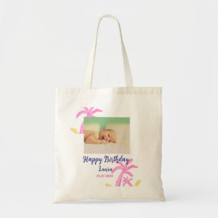 Tote Bag Bébé enfants 1er anniversaire ajouter le nom date