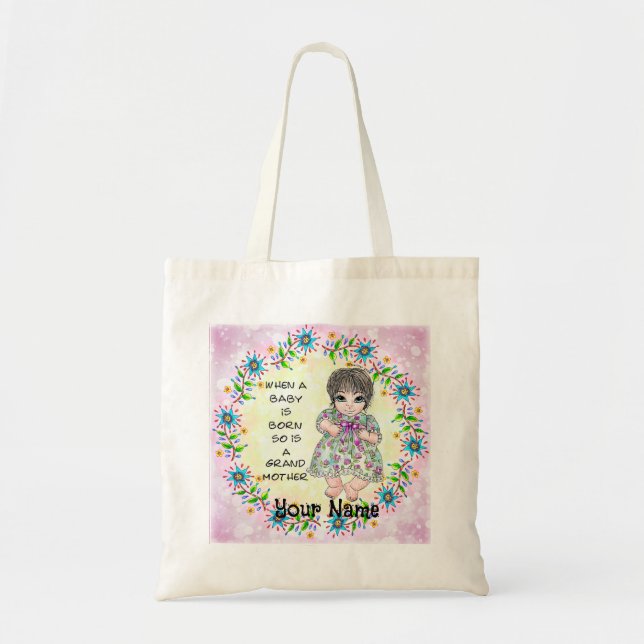 Tote Bag Bébé fille de grand-mère   (Devant)