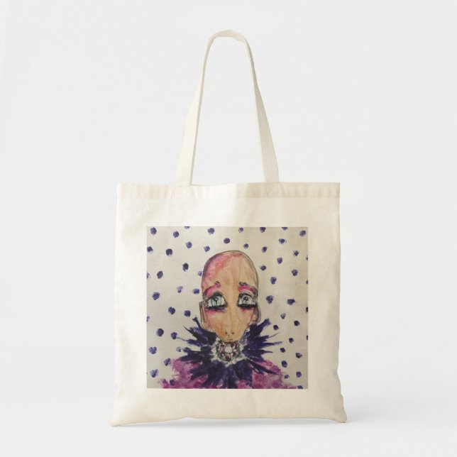 Tote Bag Bébé glamour en violet (Devant)