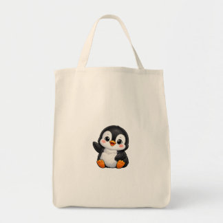 Tote Bag Bébé manchot mignon faisant signe Personnage de de