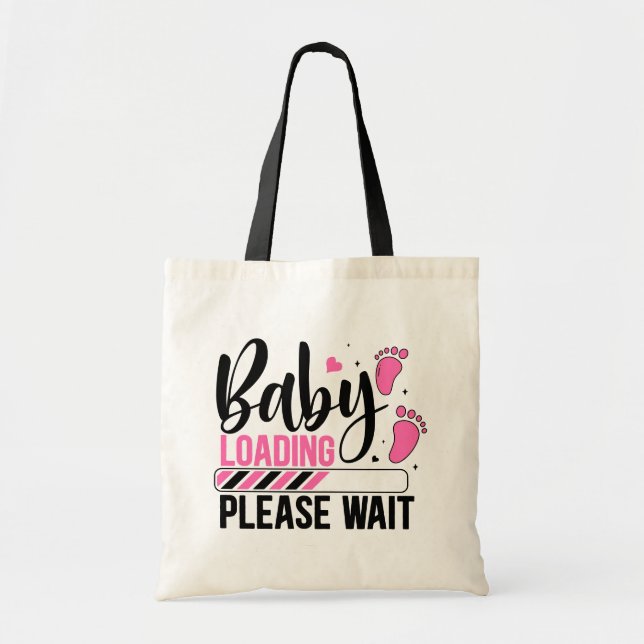 Tote Bag Bébé mignon chargement lettrage  (Devant)