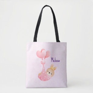 Tote Bag Bébé mignon dans une couverture de coeur
