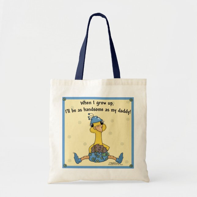 Tote Bag Bébé Peacock Handsome comme papa (Devant)
